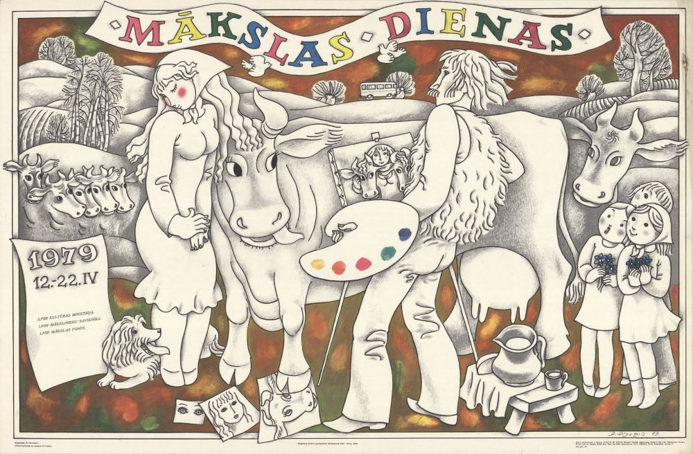 Jāzeps Pīgoznis. Plakāts. Mākslas dienas 1979