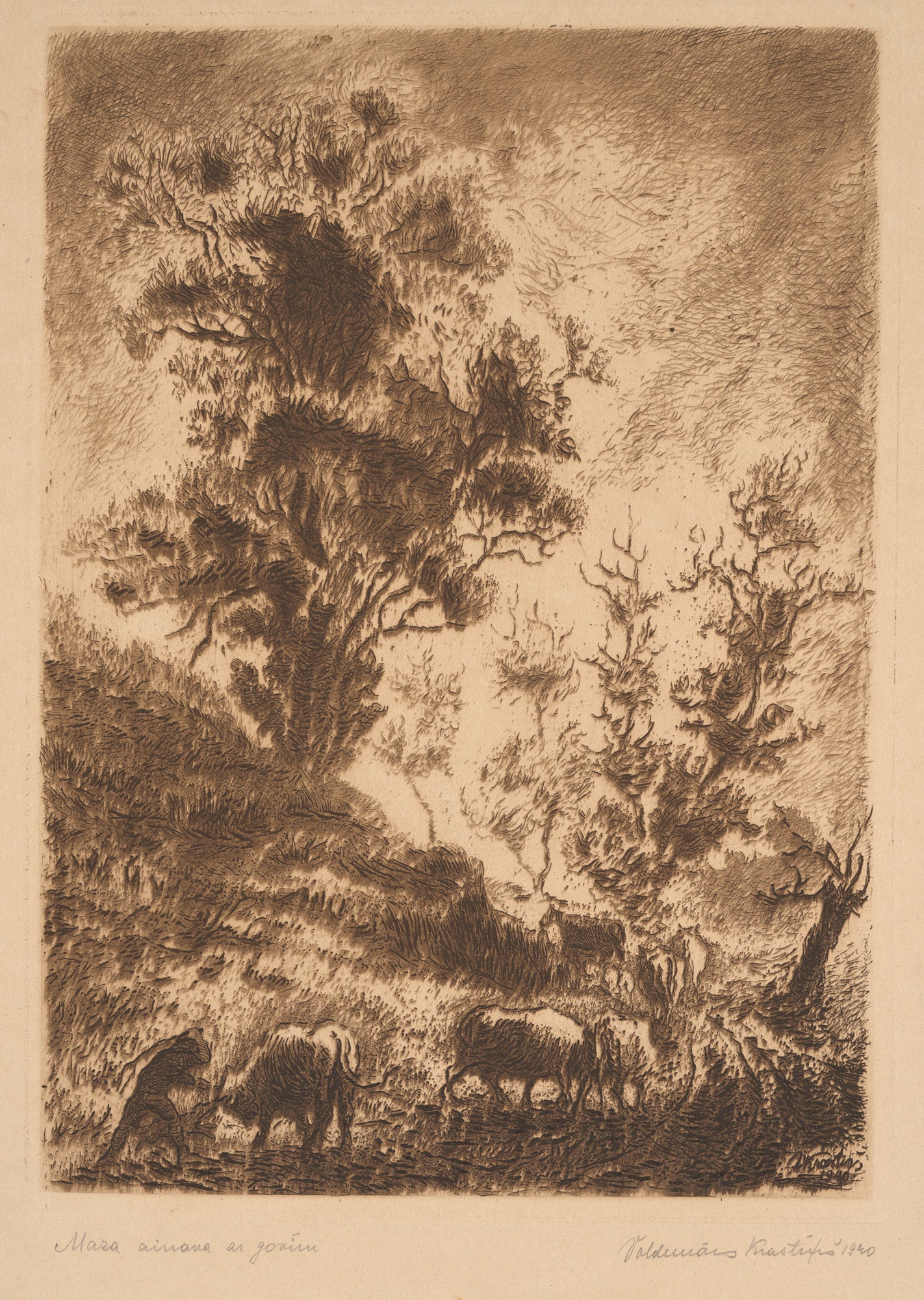 Small landscape with cows