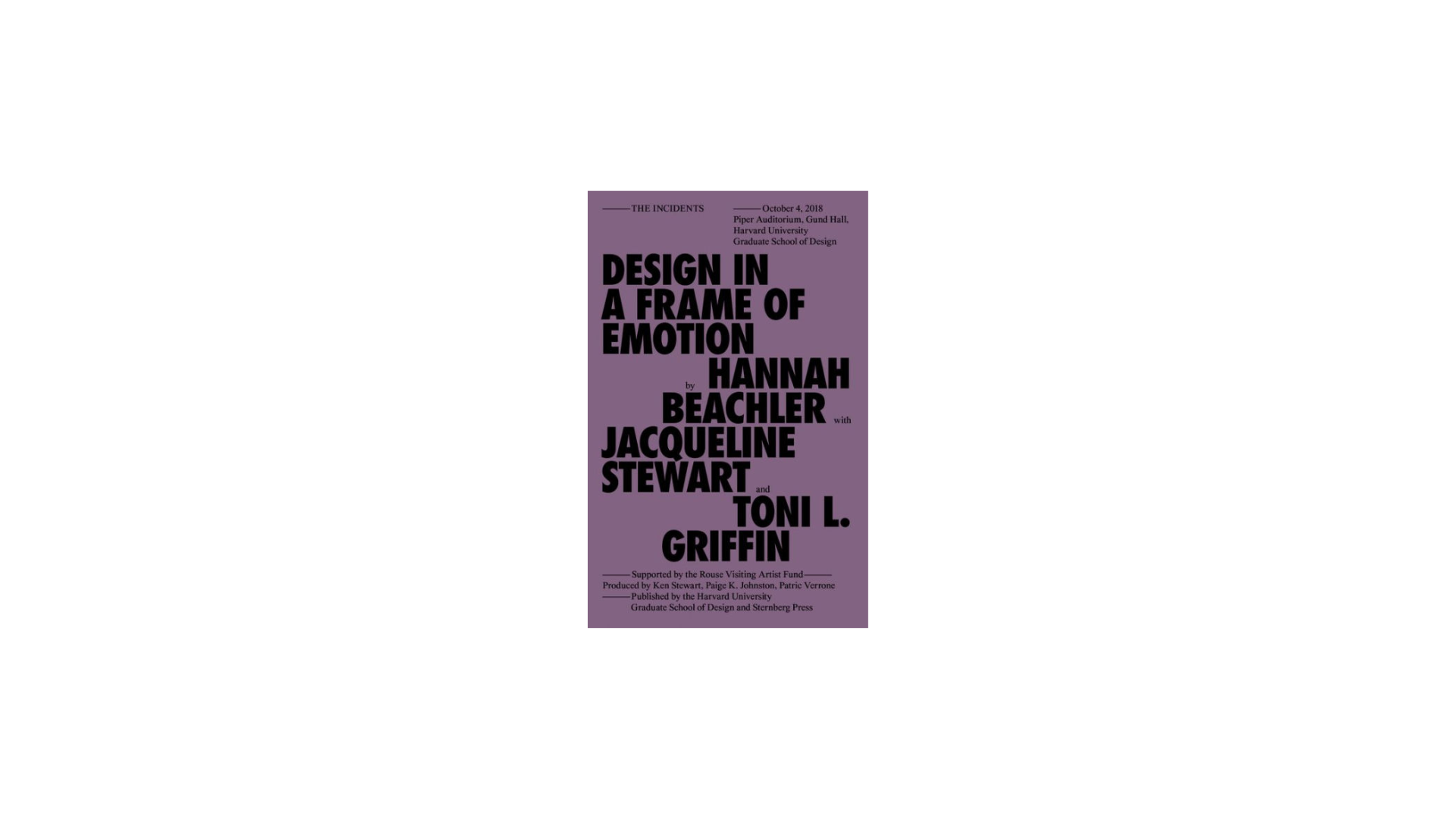Hannah Beachler. Design in a Frame of Emotion