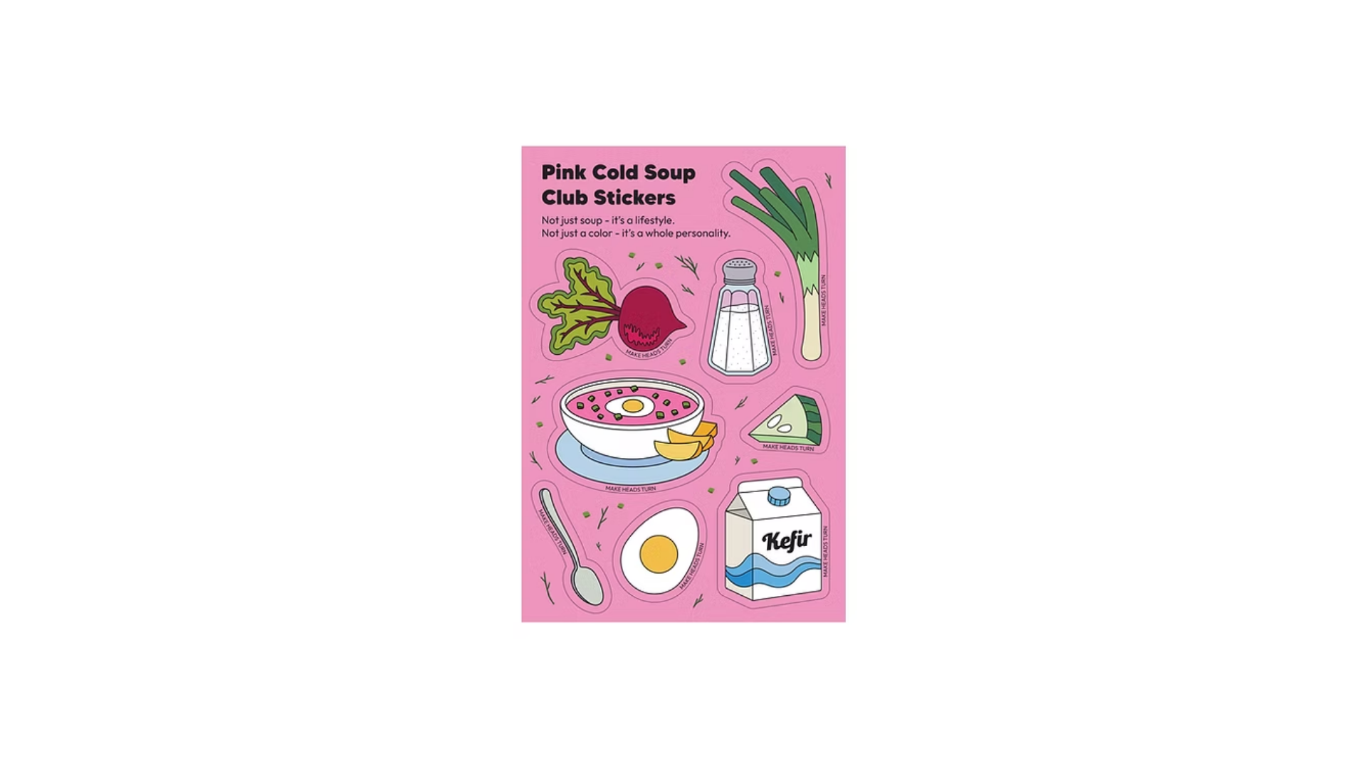 Sticker Sheet "Pink Cold Soup Club"