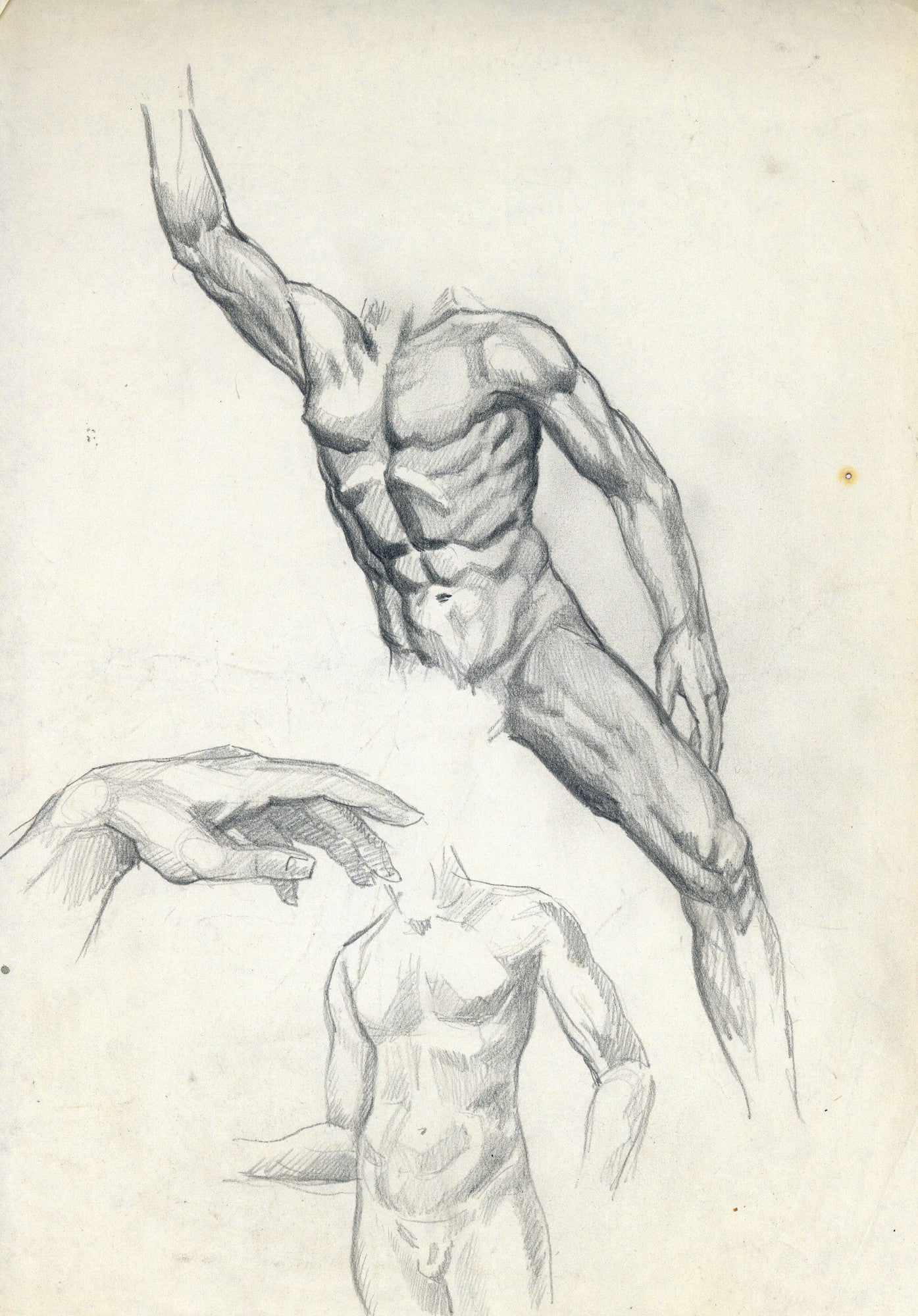 Aleksandrs Kramarevs. Sketch. Male figure