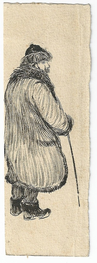 Gustavs Šķilters. A Man in a Fur Coat
